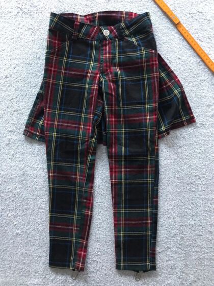 Spodnie krata szkocka Harajuku Mini