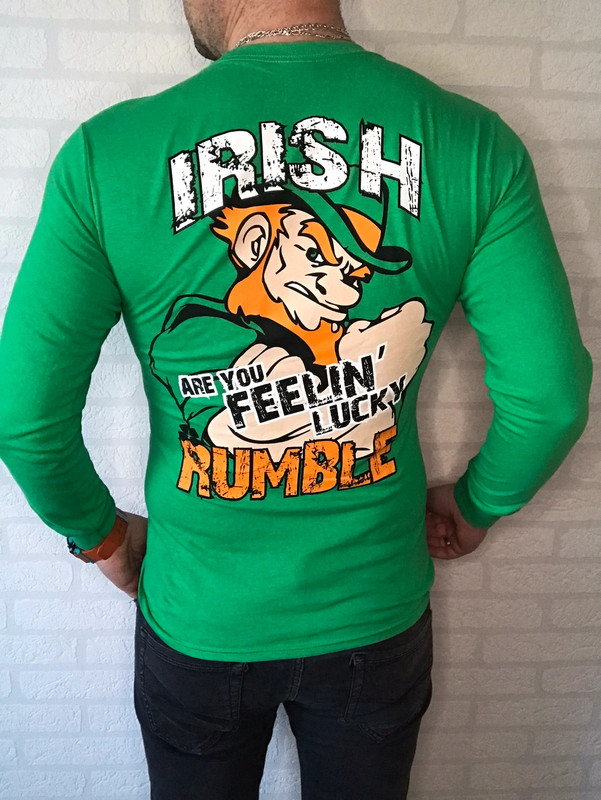 Bluzka S zielona Irish Rumble GILDAN longsleeve