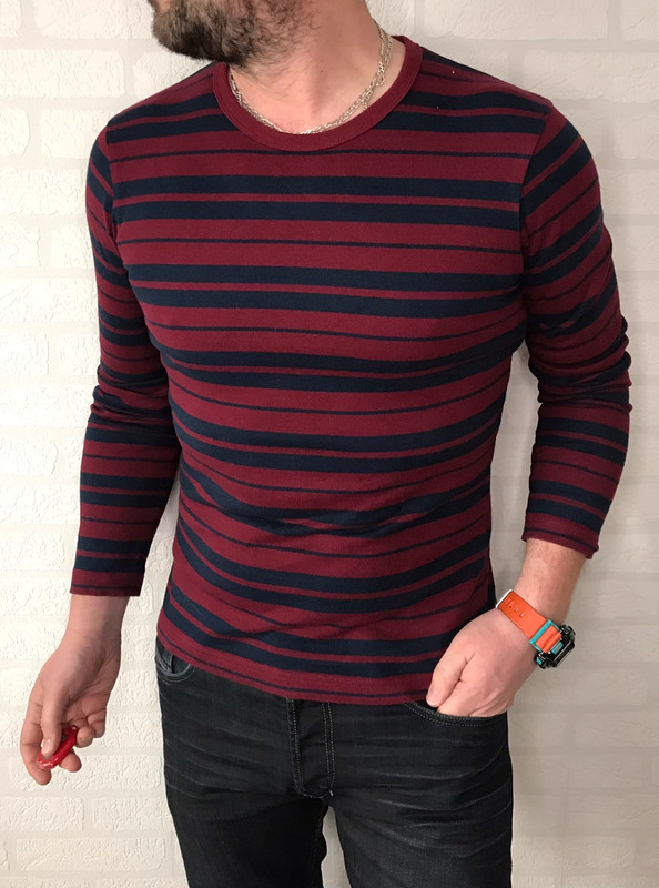 Bluzka long sleeve lekki sweter UNIQLO w paski S