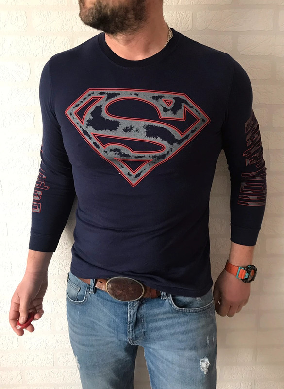 Bluzka long sleeve Superman granatowy S