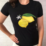 Koszulka t-shirt Bella czarna z cytrynami M