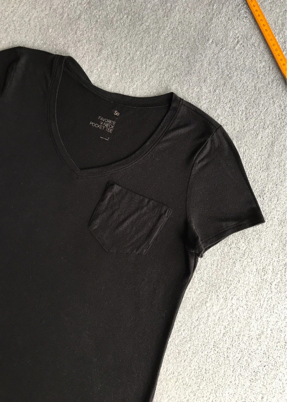 Koszulka t-shirt So czarna z kieszonką S