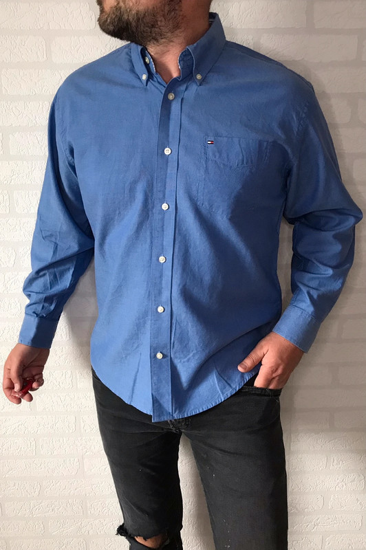 Koszula Tommy Hilfiger niebieska M cotton